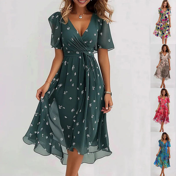 Grace™ Elegant Short Sleeve Dress