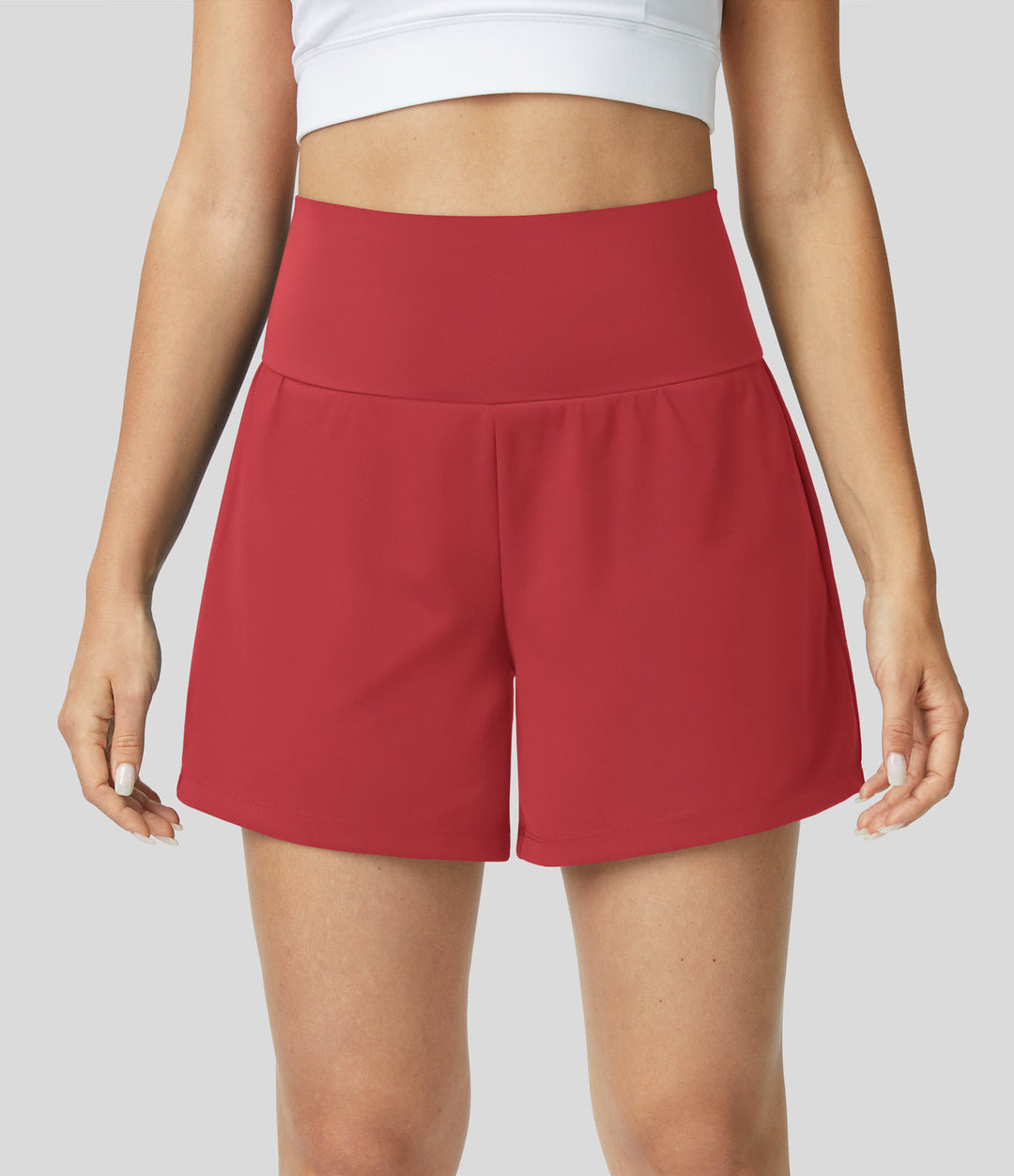 Hilara™ | 2-in-1 yoga shorts with high waist, back pocket and side pocket