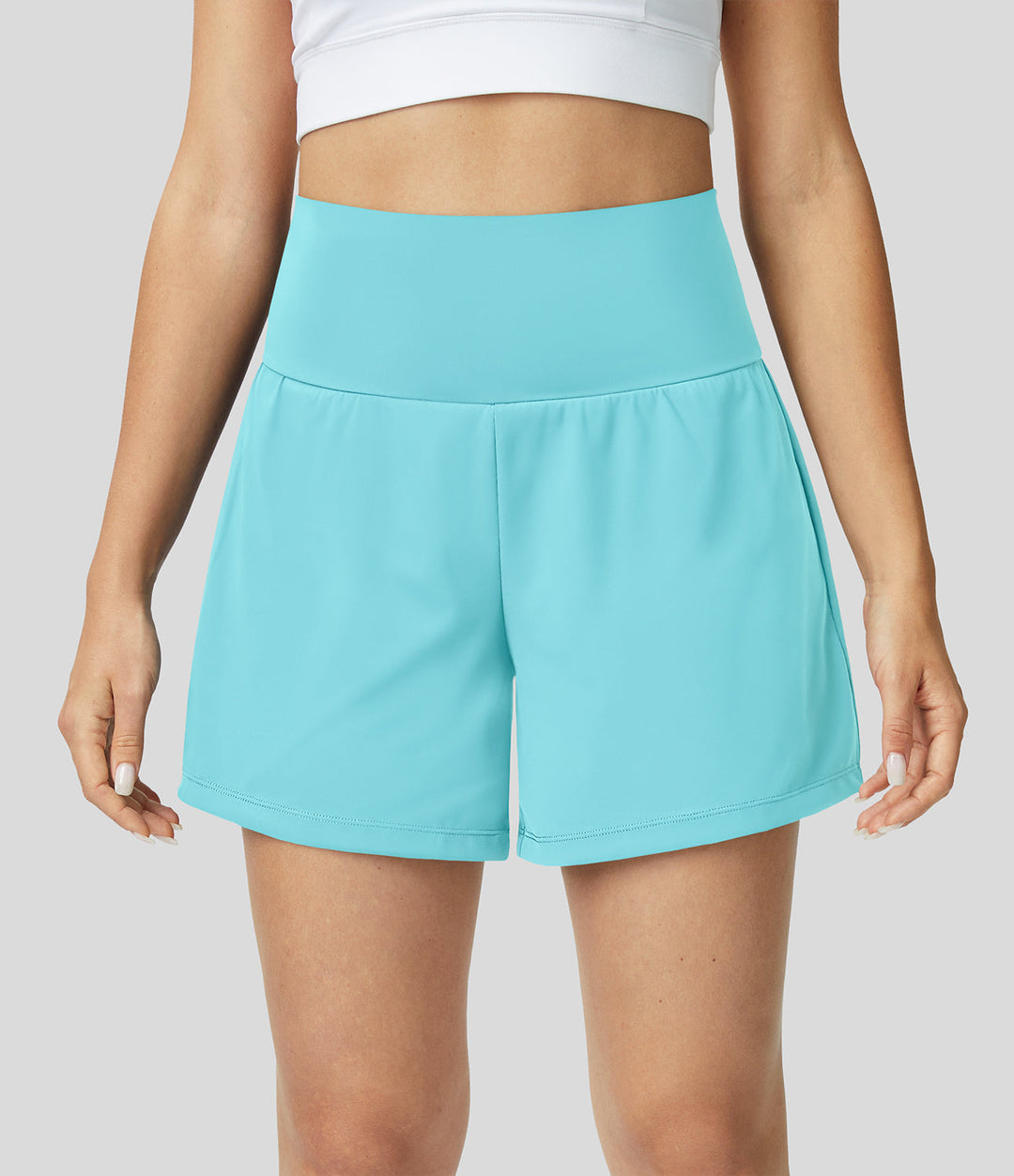 Hilara™ | 2-in-1 yoga shorts with high waist, back pocket and side pocket