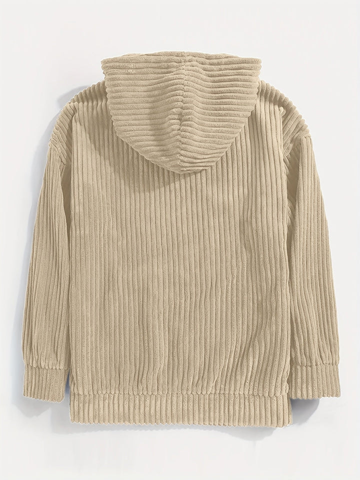 Urban Cord Hoodie - Sweater with hood made of corduroy