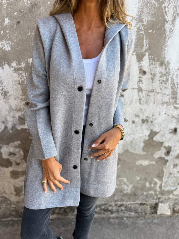 ELISA | Casual single-breasted hooded blazer